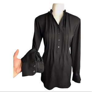 LOFT Black Button Down Shirt